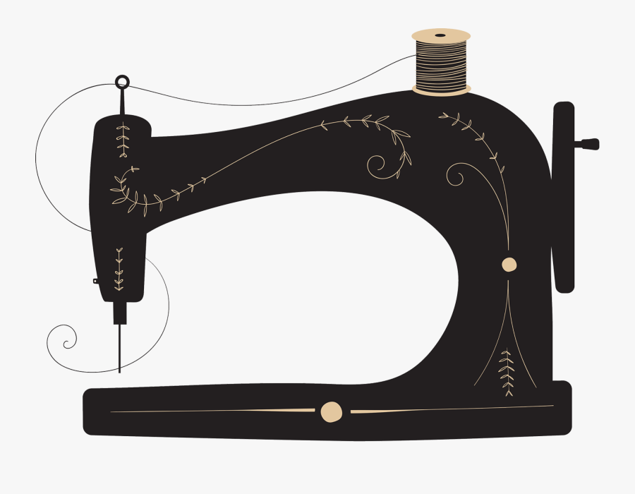 Clip Art Sewing Machine Clip Art Free - Model Sewing Machine Vector, Transparent Clipart