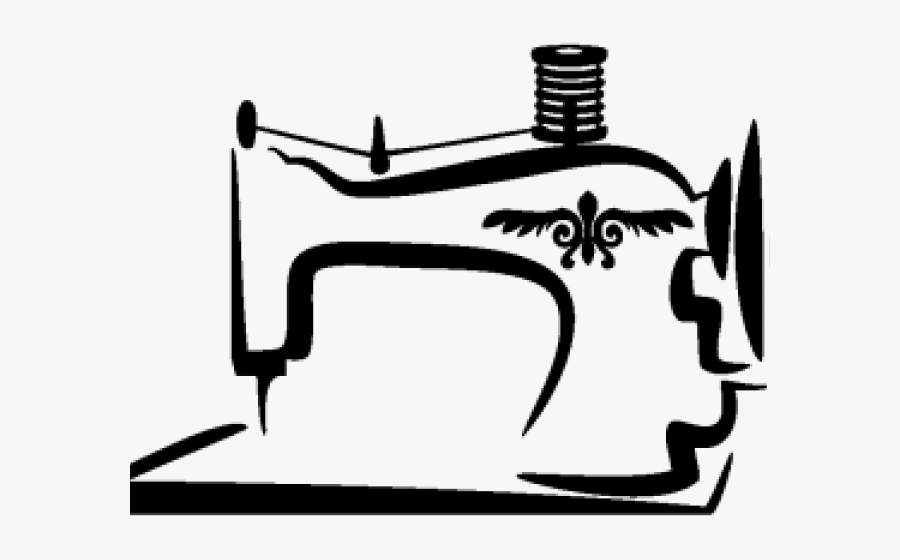 Transparent Mat Clipart Black And White Sewing Machine Vector