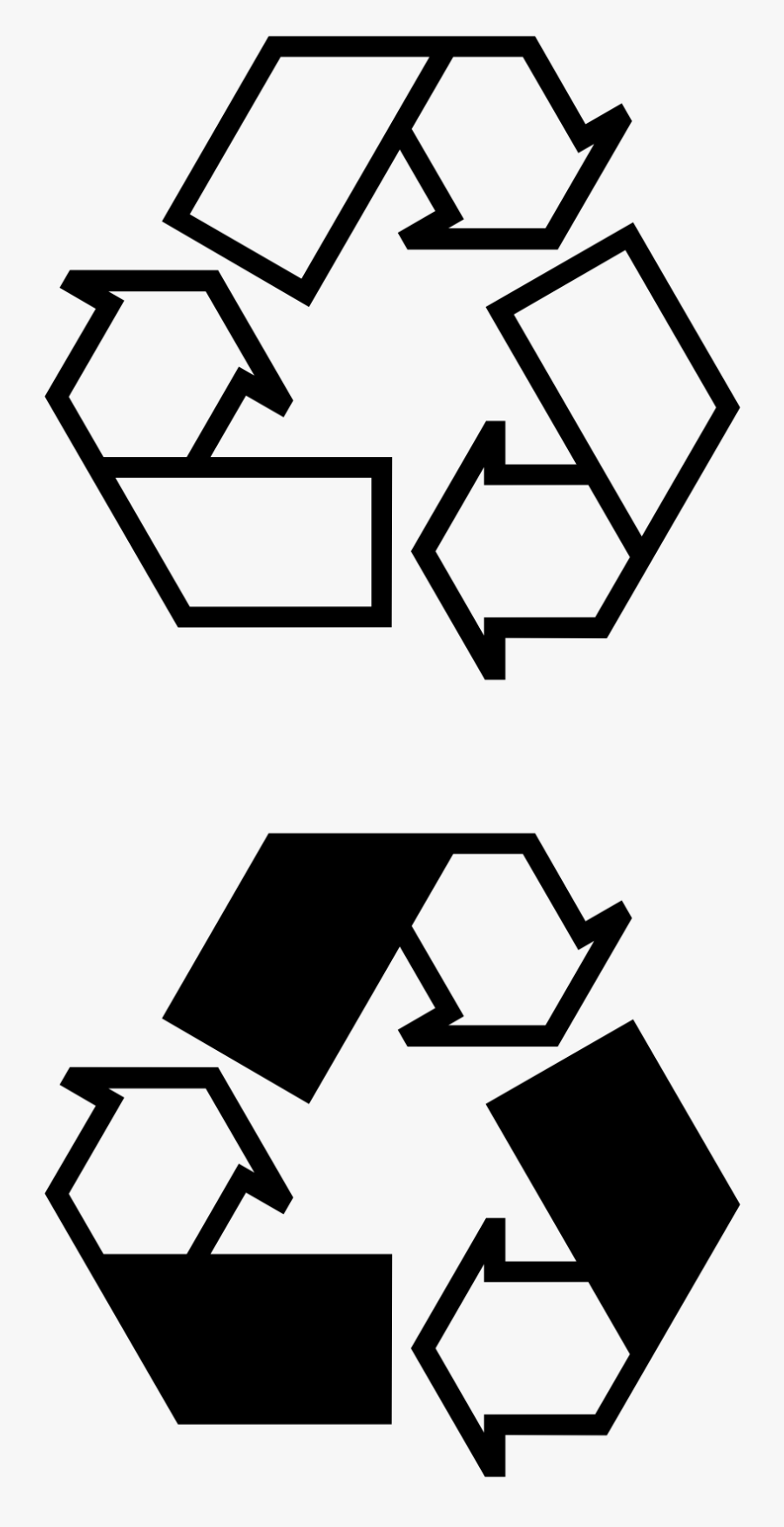 Net » Clip Art » Recycle Icons Black White Line Art - Real Life Rotational Symmetry, Transparent Clipart