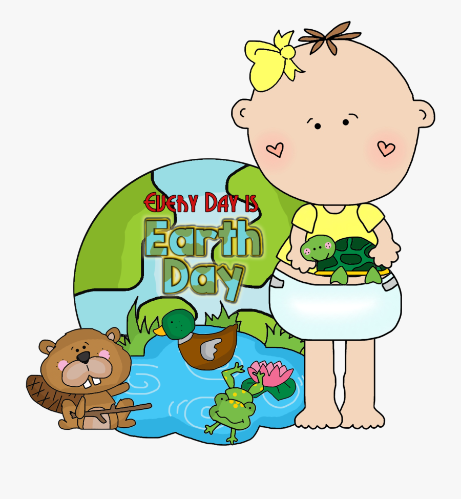 Baby Face Earth Day Clip Art Recycle Love The Earth - Cartoon, Transparent Clipart