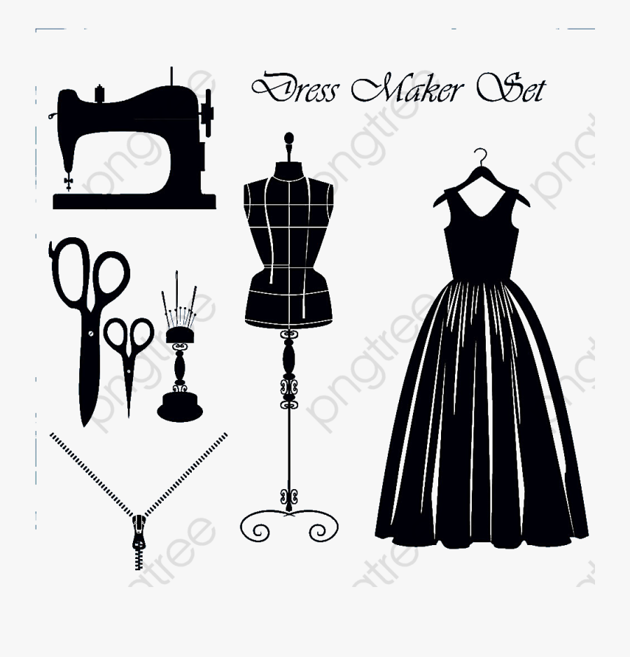 Sewing Machine Products In Kind - Dress, Transparent Clipart