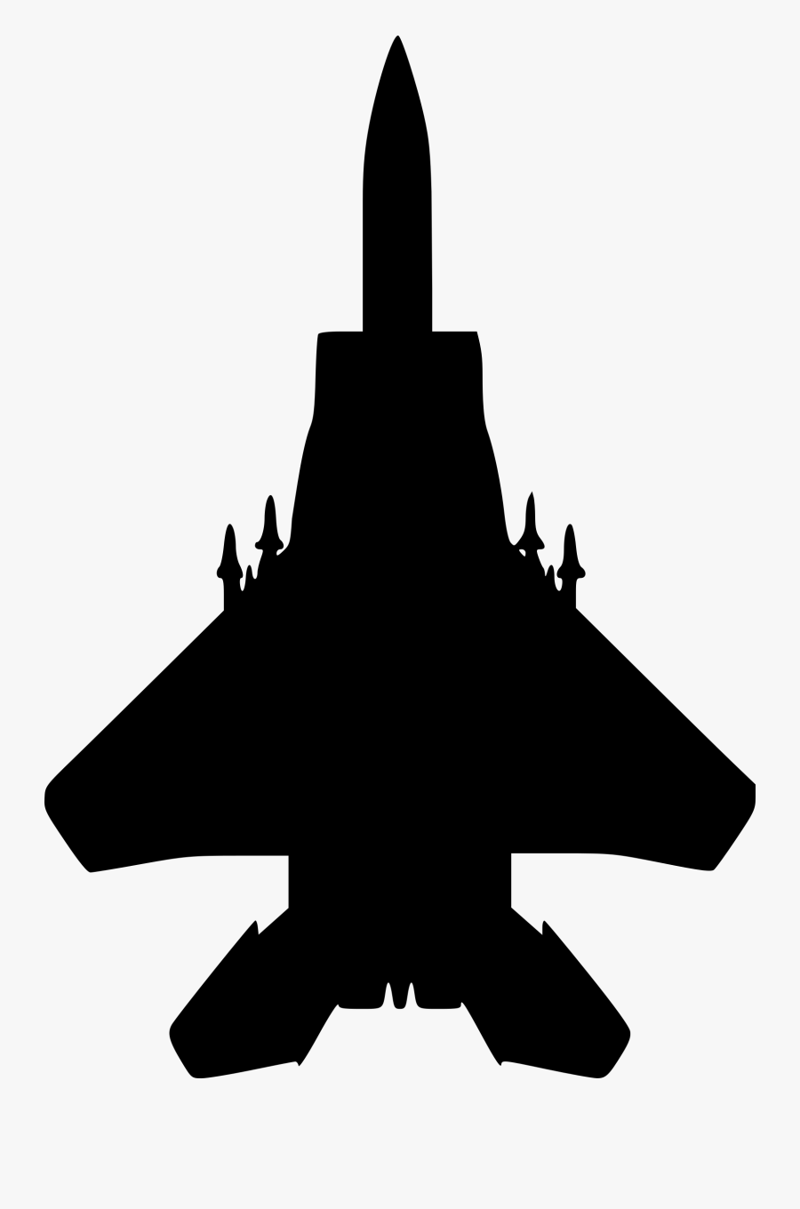 Onlinelabels Fighter Top View - Fighter Jet Silhouette, Transparent Clipart