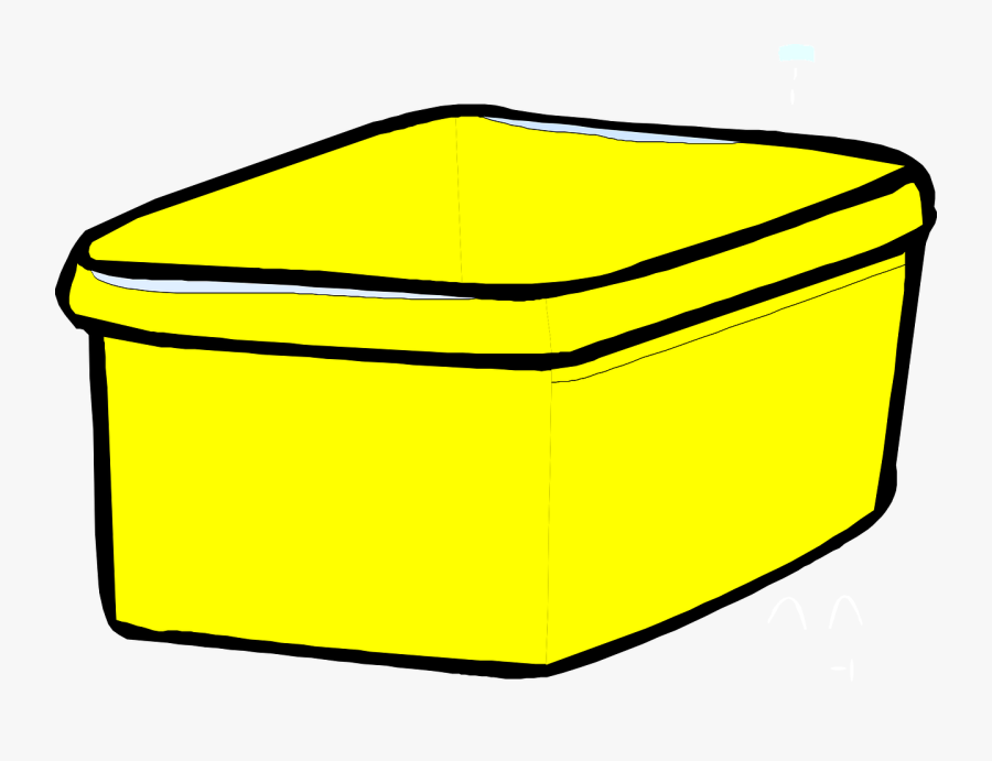 Yellow Clipart Recycle Bin - Storage Bin Clip Art, Transparent Clipart