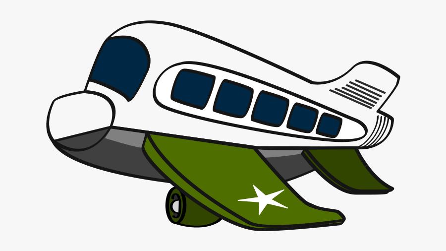 Funny Military Airplane - Plane Black And White Clipart, Transparent Clipart