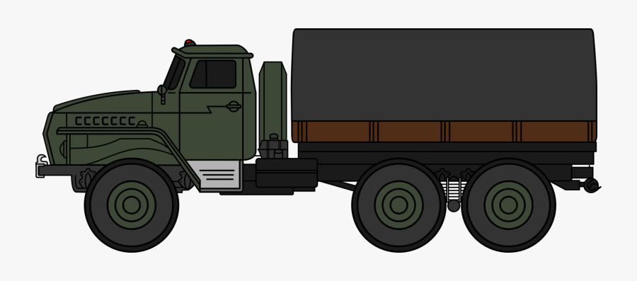 Ural-4320 Military Truck - Military Truck Clipart Transparent, Transparent Clipart