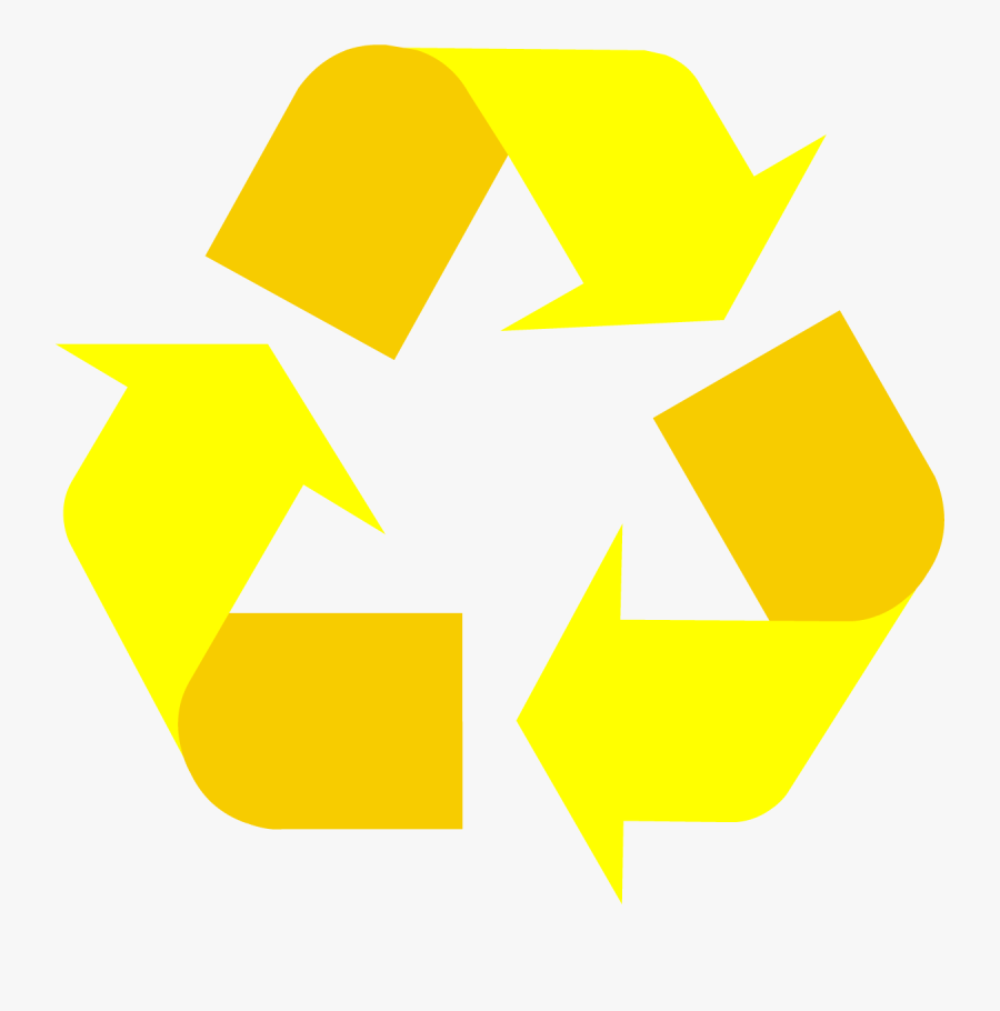 Recycling Symbol Icon Twotone Yellow - Reduce Recycle Reuse Refuse, Transparent Clipart
