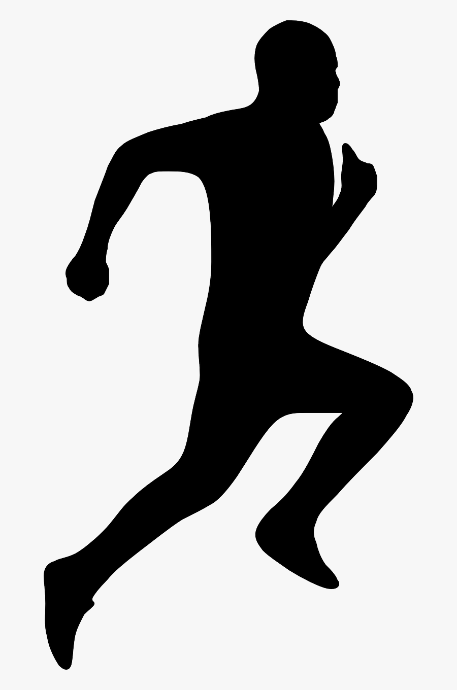 Transparent Runner Silhouette Png - Male Runner Silhouette, Transparent Clipart