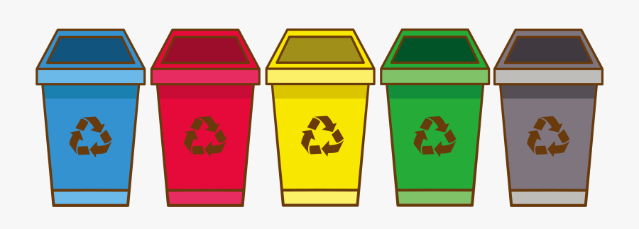 Clip Art Cartoon Recycle Bins, Transparent Clipart