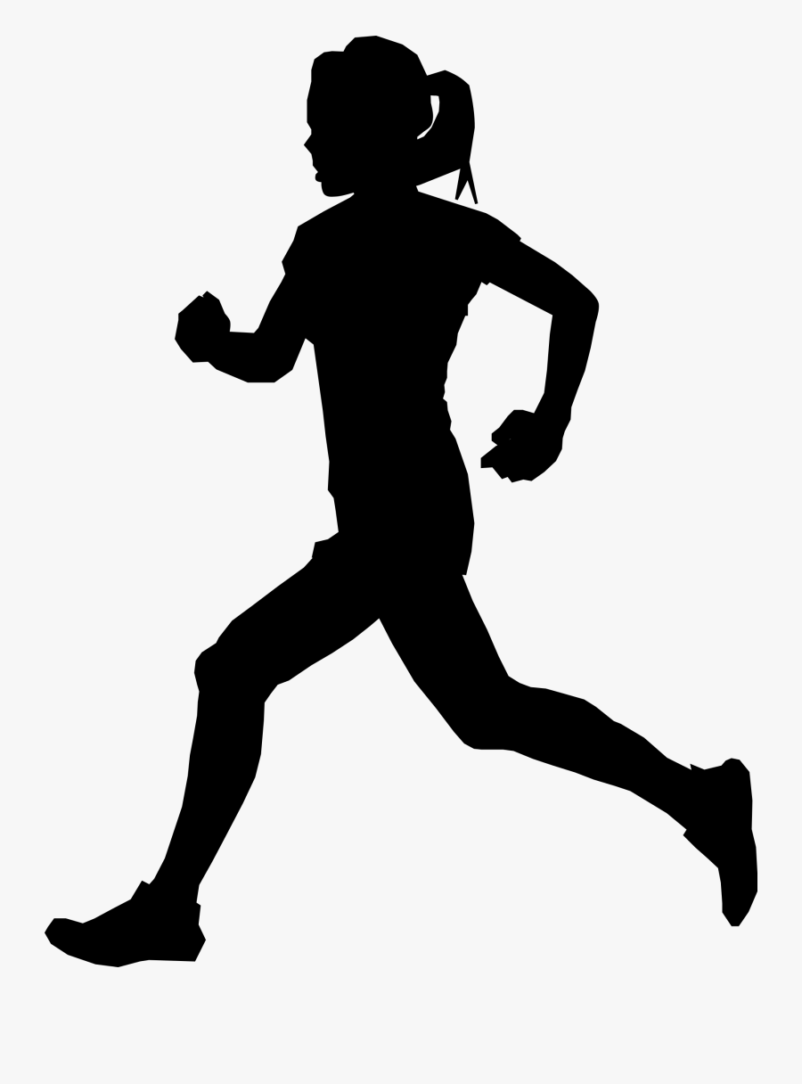 Runner By Algotruneman Female - Female Athlete Silhouette, Transparent Clipart