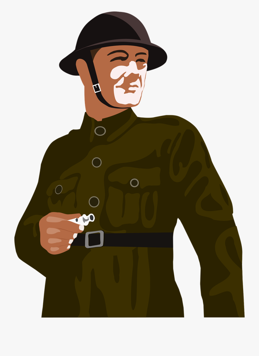 Military Person,facial Hair,military Uniform - World War 2 Soldier Png, Transparent Clipart