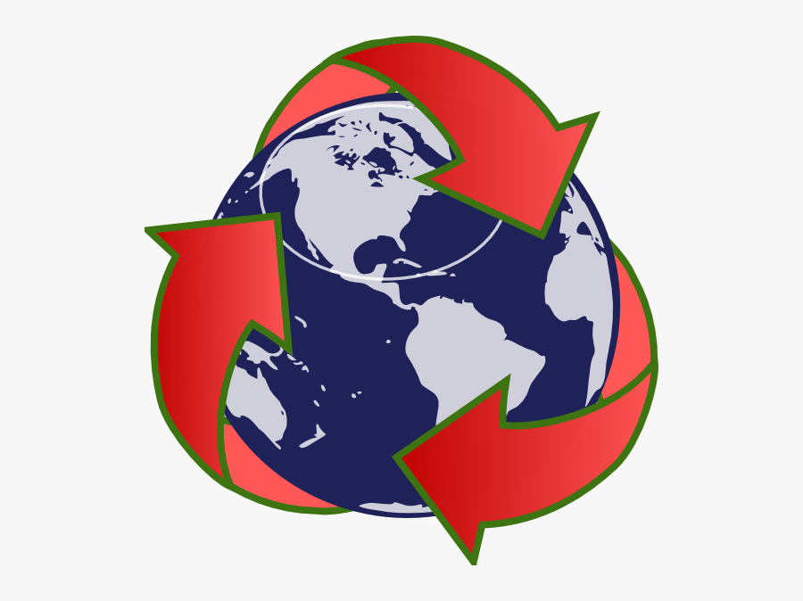 Czeshop Images Recycling Clipart - Earth With Recycling Arrows, Transparent Clipart