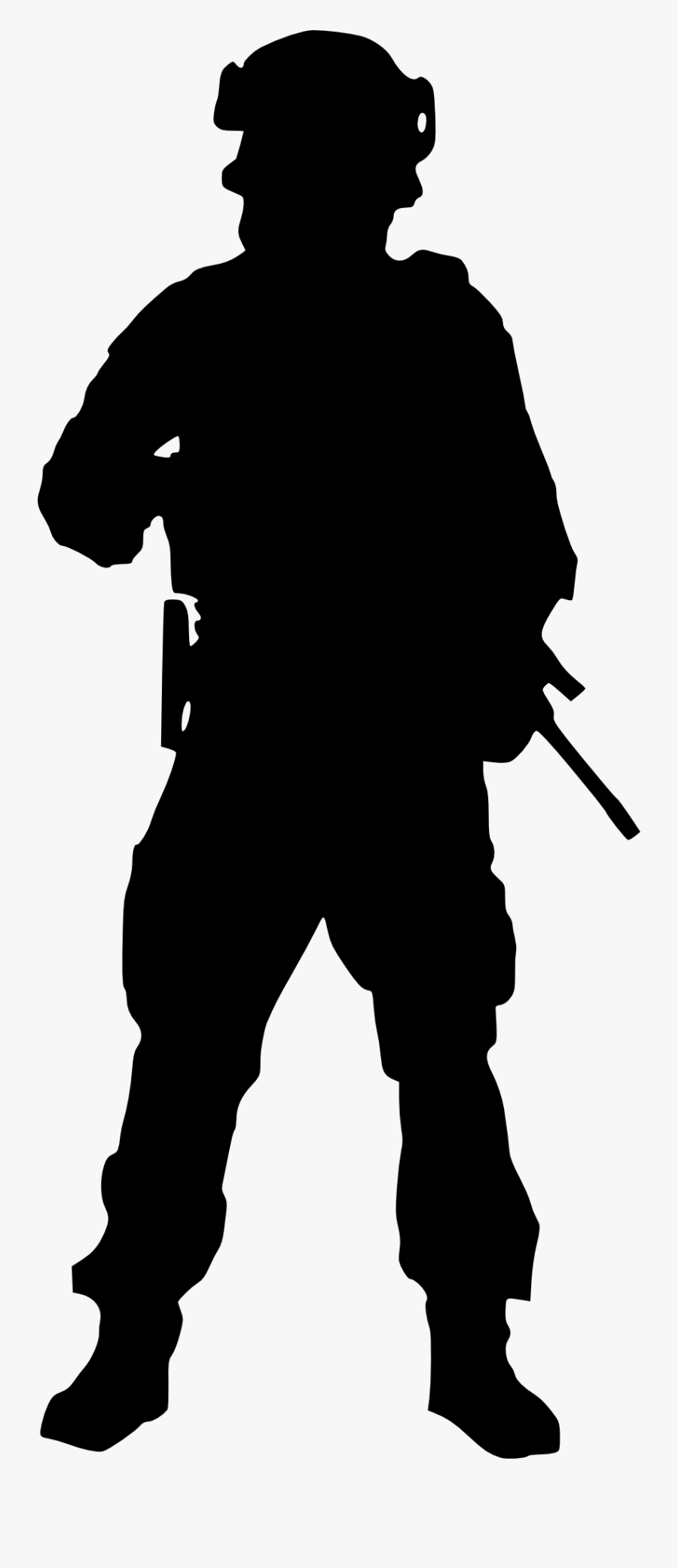 Army Clipart Transparent - Soldier Silhouette Transparent Background, Transparent Clipart