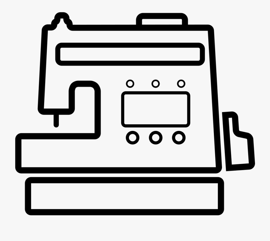 Sewing Machine Outline Comments - Confection Icon, Transparent Clipart
