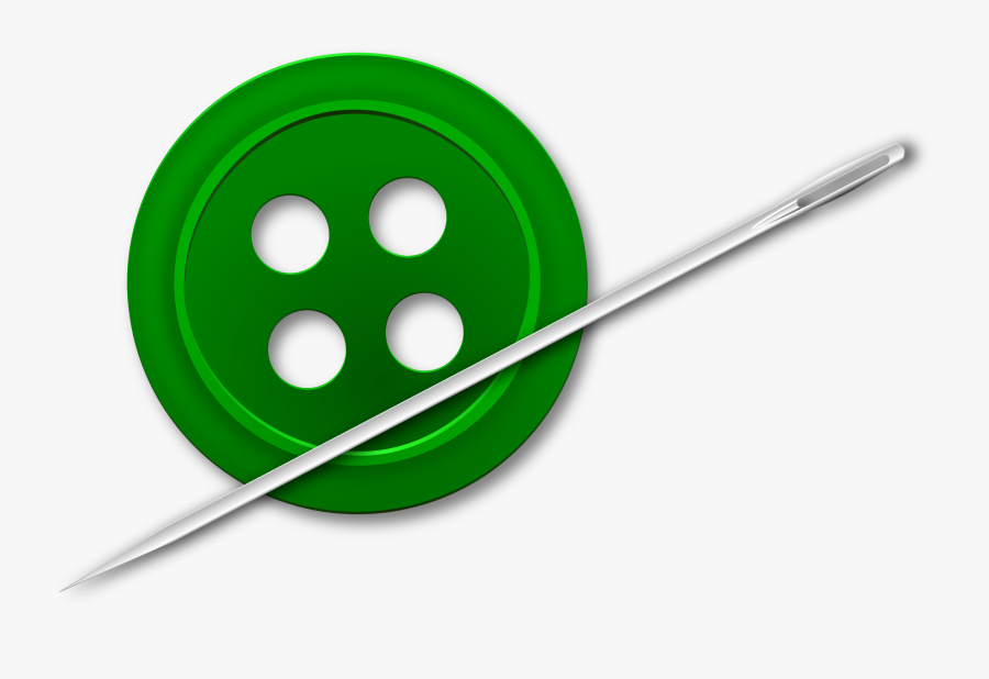 Green,handsewing Needles,sewing - Botones De Ropa Png, Transparent Clipart