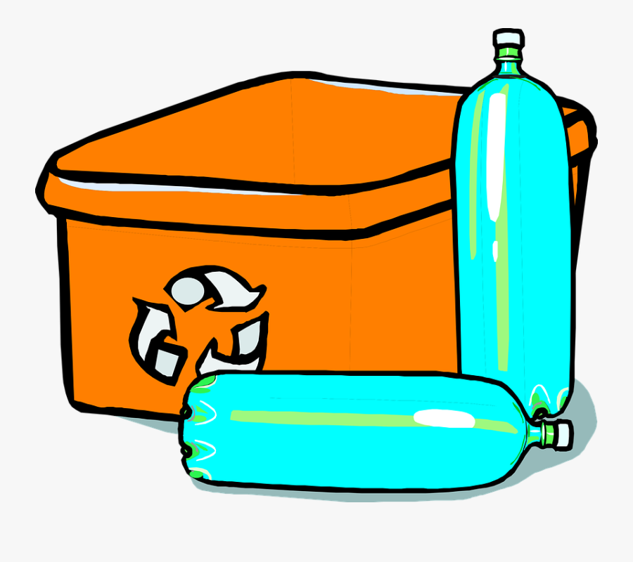 Recycle Bin Bottles Plastic - Transparent Recycling Bin Clipart, Transparent Clipart