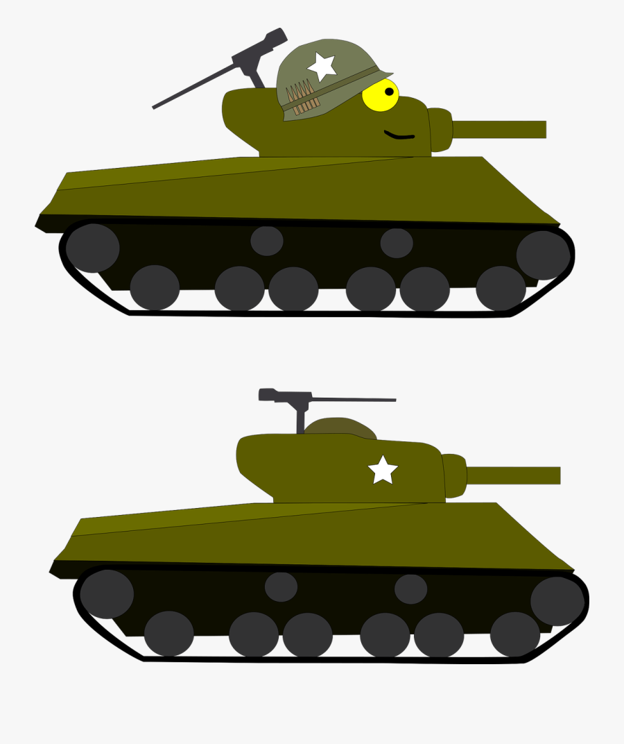 M4 Sherman Tank Clipart, Transparent Clipart