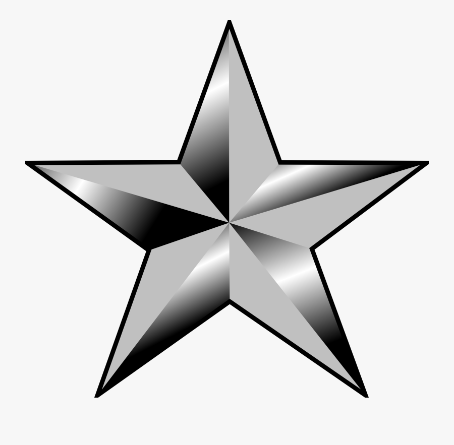 Star Clipart Army - Army Brigadier General Rank, Transparent Clipart