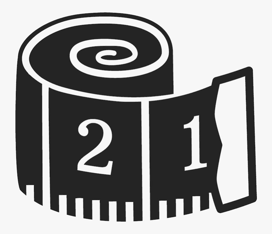 Tape Measure Rubber Stamp - Sewing Tape Measure Clipart, Transparent Clipart