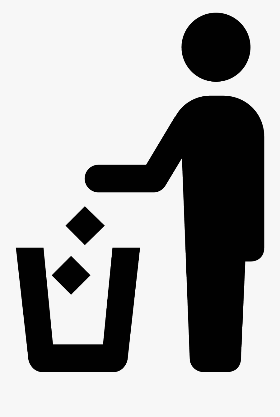 Clip Freeuse Collection Of Free Disposing Clipart Garbage - Throw Away Trash Png, Transparent Clipart