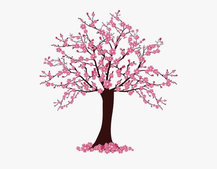 Cherry Blossom Tree Clip Art - Cherry Tree Clipart, Transparent Clipart
