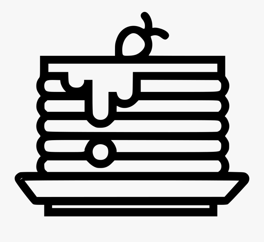 Pancake Clipart Svg - Pancake Black White Vector Download, Transparent Clipart