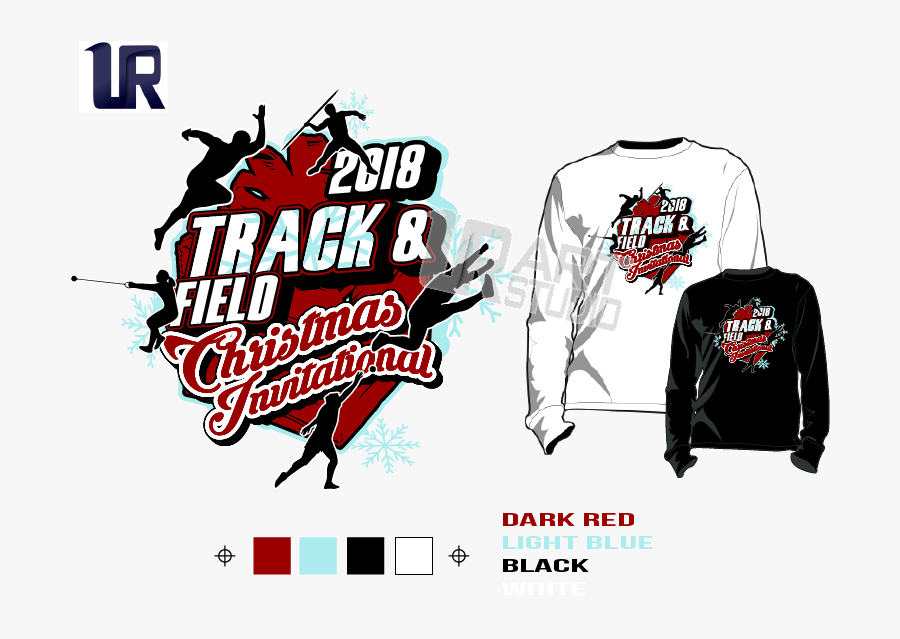 Track & Field Christmas Invitational Tshirt Vector - Track And Field Invitational T Shirts, Transparent Clipart
