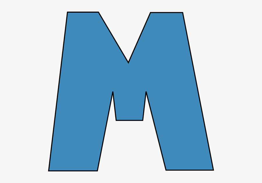 Blue Letter M Blue Alphabet Letter M Clip Art Blue - M Clipart, Transparent Clipart