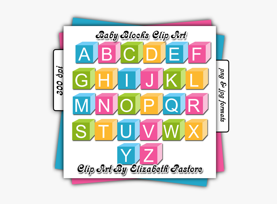 Girl Baby Blocks Clipart, Transparent Clipart