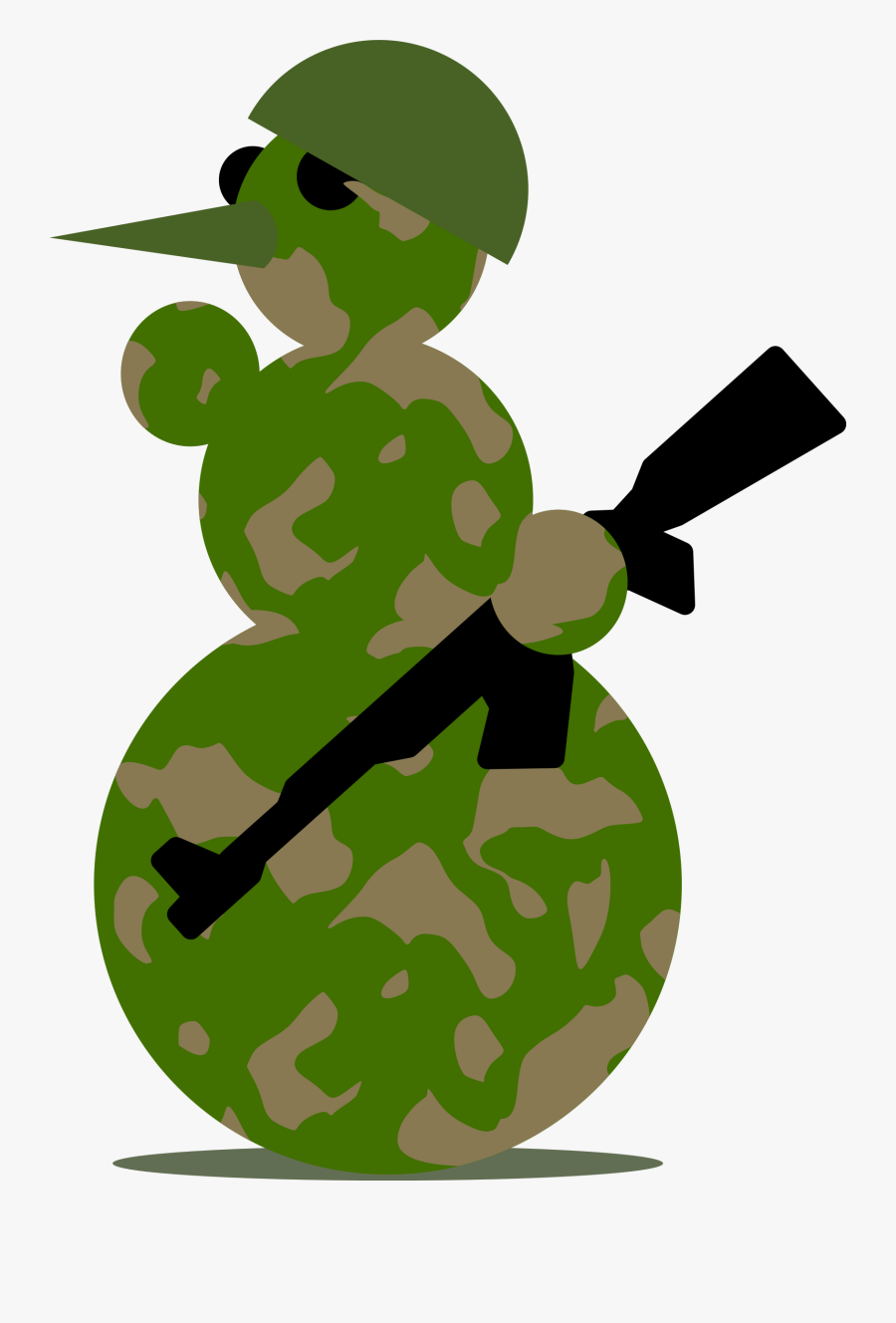 Snowman-militarist By Rones Clip Art - Snowman Soldier Clipart, Transparent Clipart