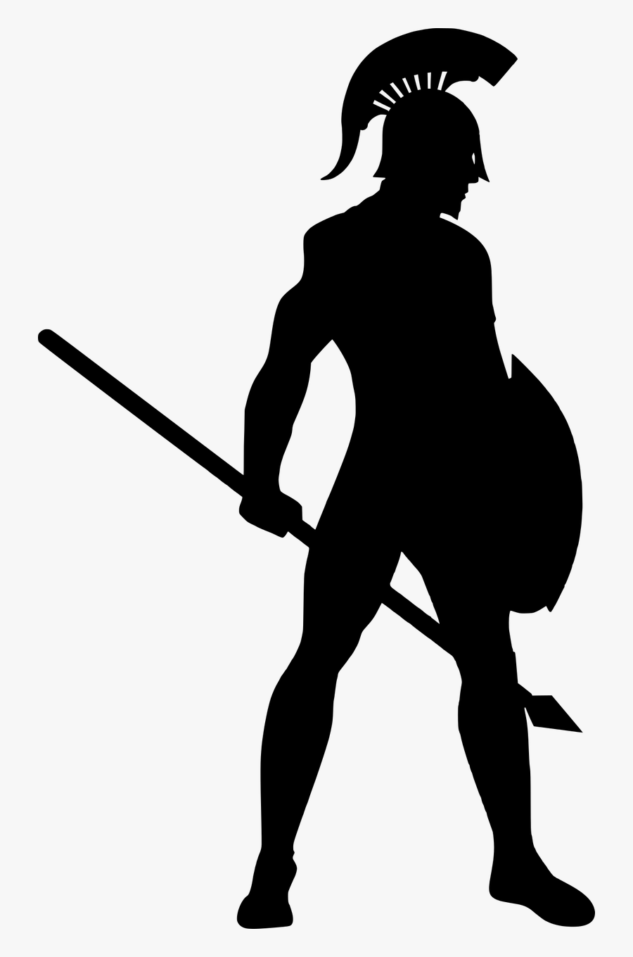Warrior Silhouette, Transparent Clipart