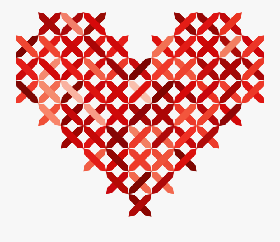 Heart,leaf,organ - Cross Stitch Patterns For Cushion Covers, Transparent Clipart