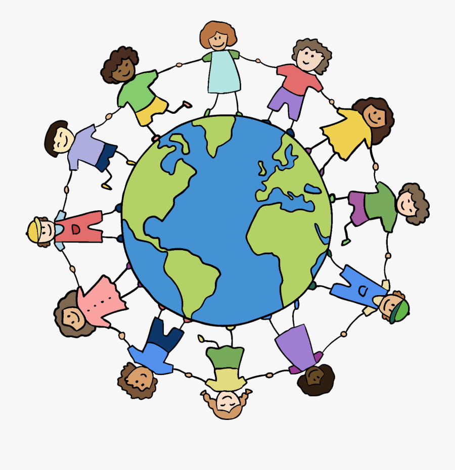 Clipart World Holding Hand Around World - People Holding Hands Around The World Png, Transparent Clipart