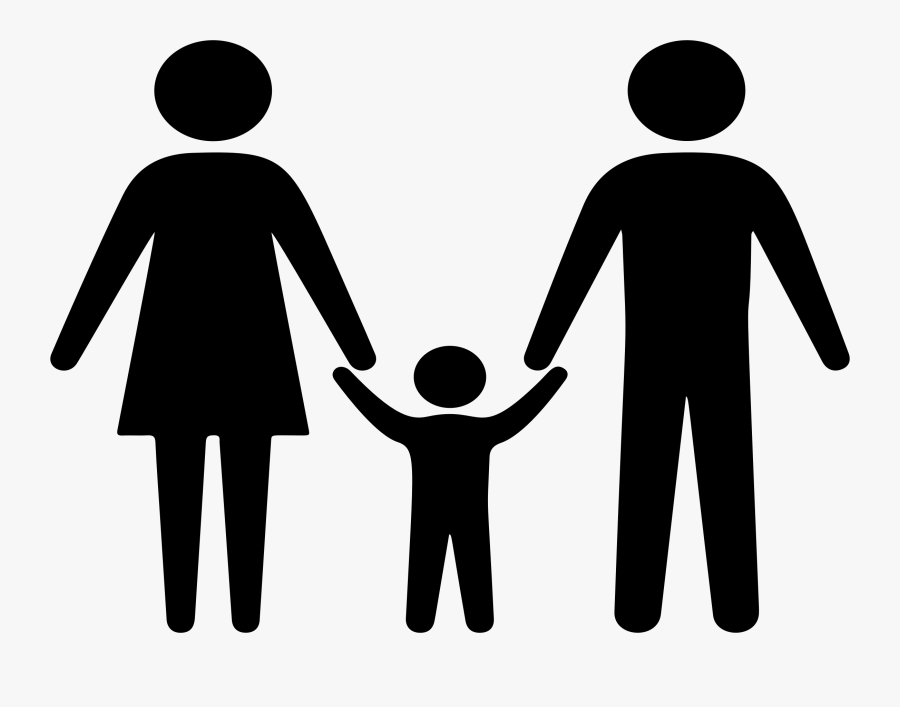 Clip Art Silhouette Big Image Png - Family Holding Hands Silhouette, Transparent Clipart