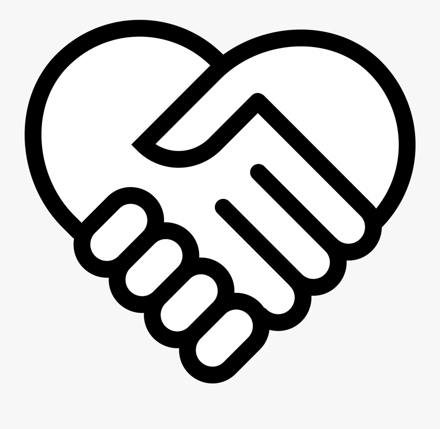 Heart In - Hand Shake, Transparent Clipart