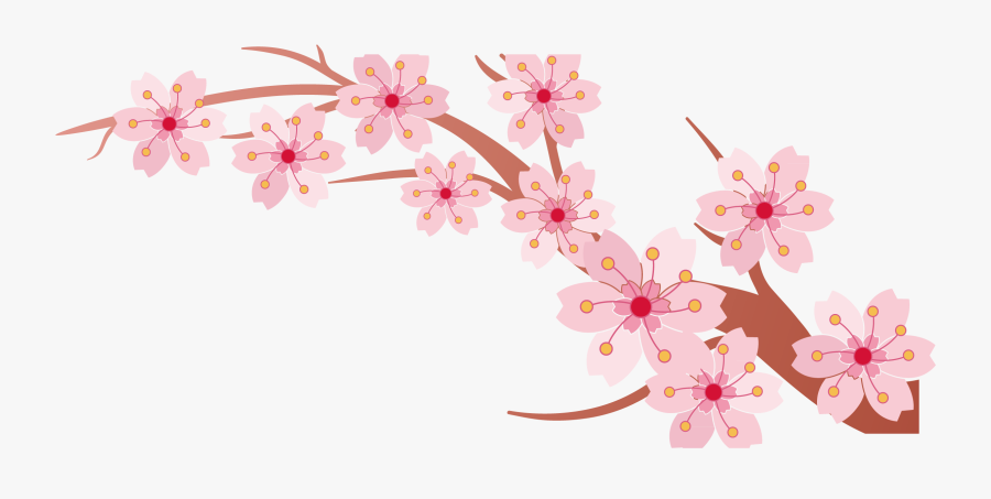 Persimmon Clip Art Painted - Cherry Blossom Banner, Transparent Clipart