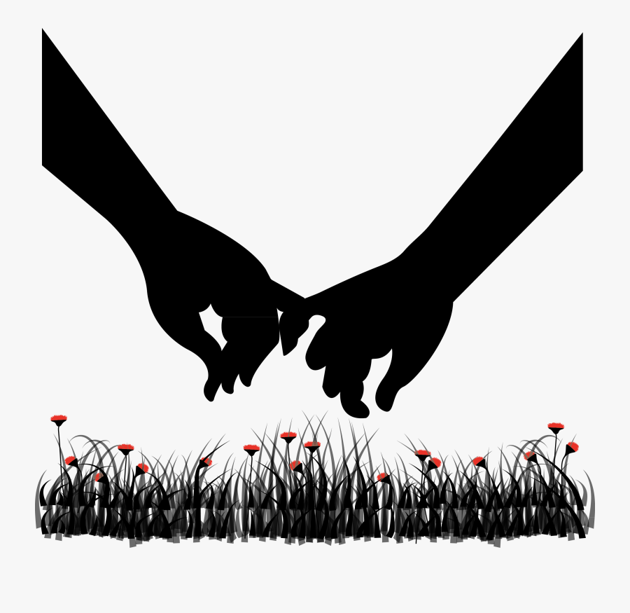 Romance Silhouette Holding Hands - Silhouette Of Holding Hands, Transparent Clipart