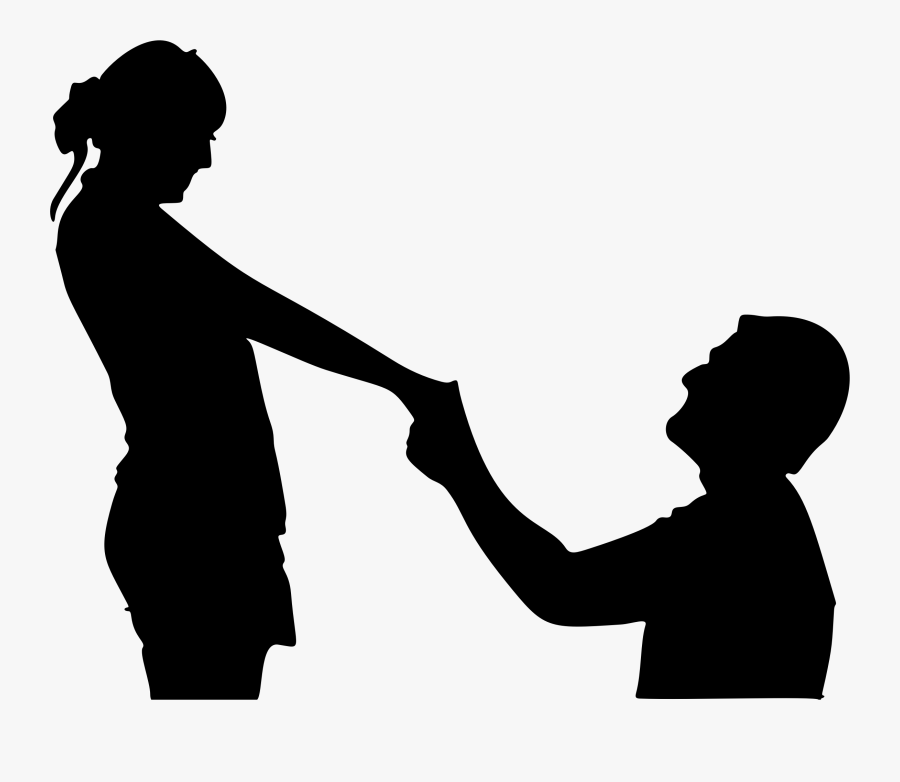 Silhouette Of Holding Hands At Getdrawings - Husband And Wife Silhouette, Transparent Clipart