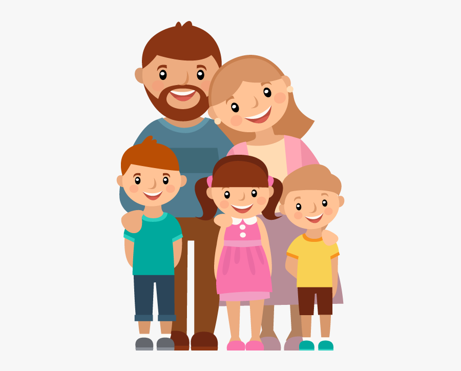 Happy Family Cartoon Png, Transparent Clipart