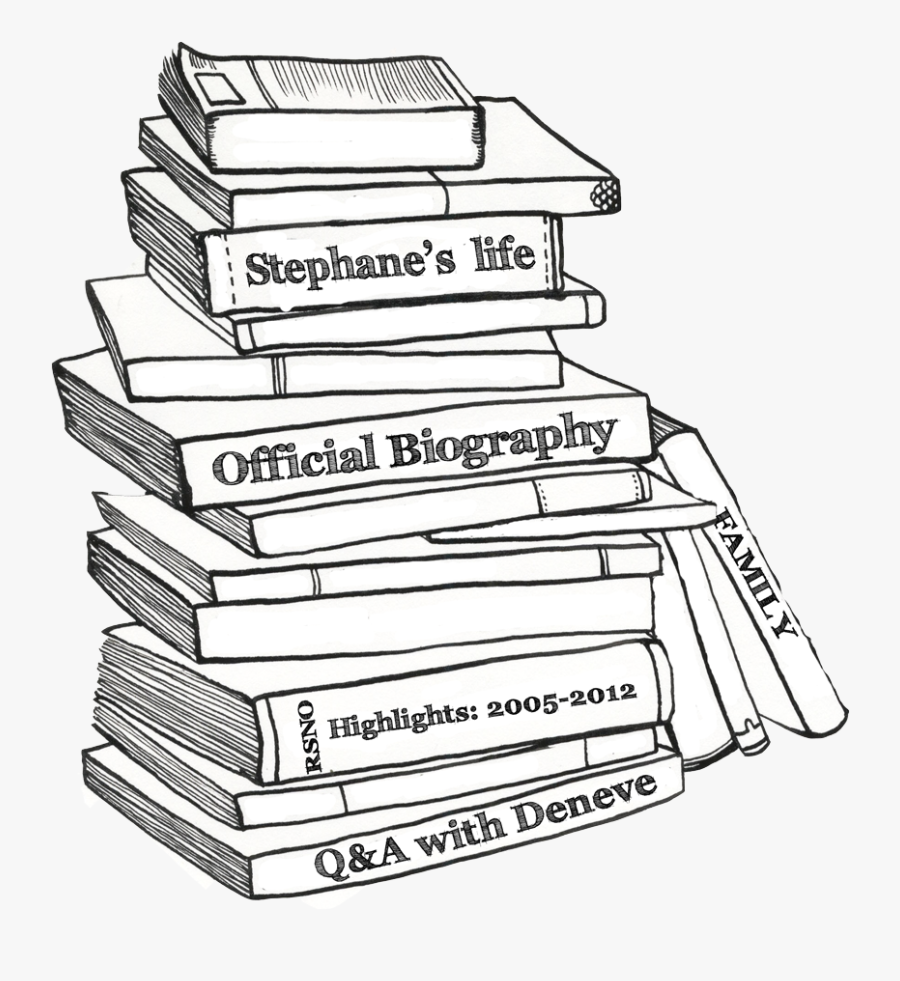 Transparent Book Clipart Black And White - Stack Of Books Drawing, Transparent Clipart