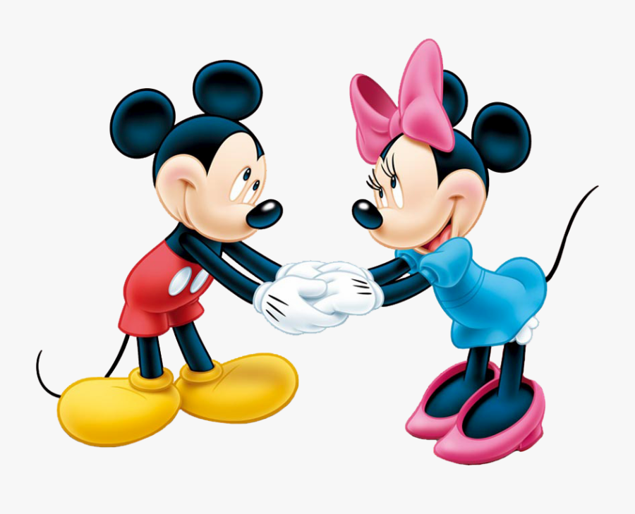 Mickey & Minnie Clipart - Cute Happy Valentines Day, Transparent Clipart