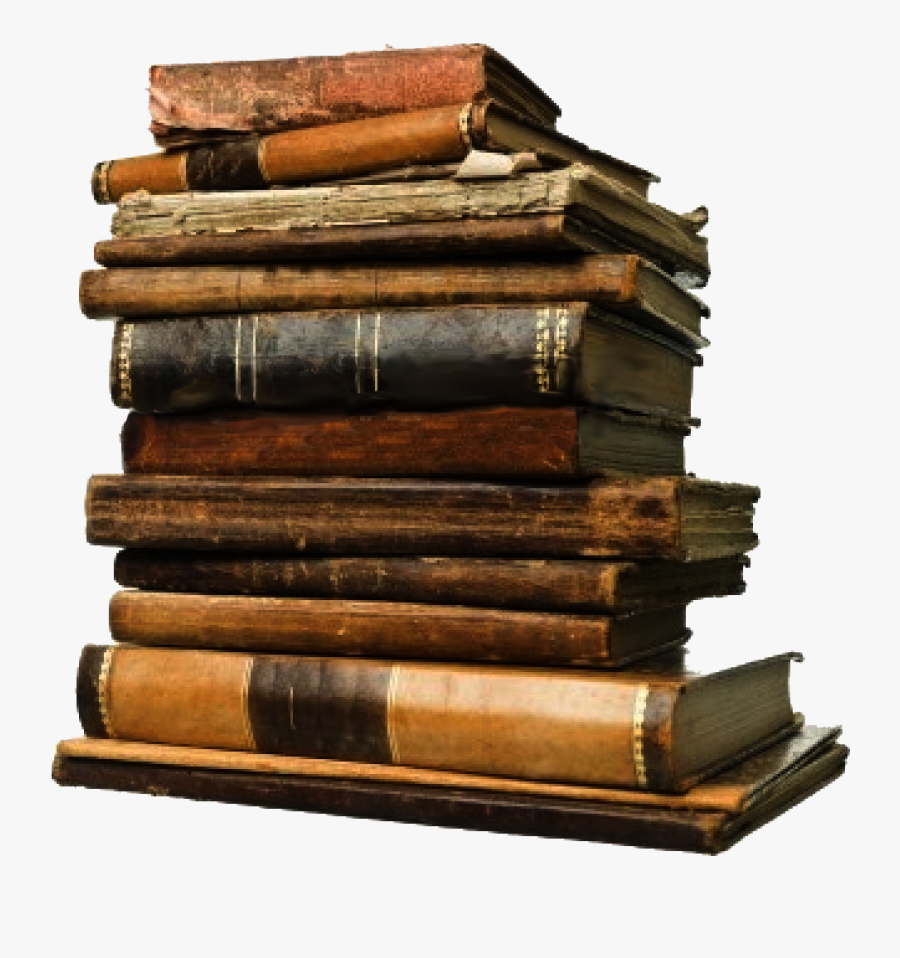 Transparent Stacked Books Clipart - Stack Of Old Books Transparent Background, Transparent Clipart