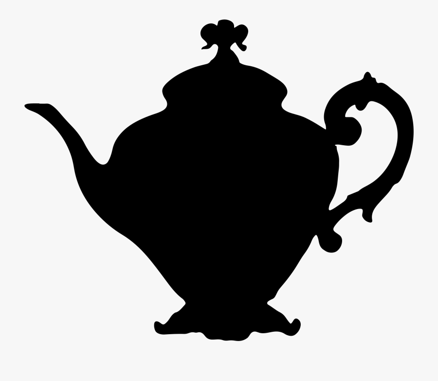 Vintage Teapot Silhouette - Alice In Wonderland Silhouette Png, Transparent Clipart