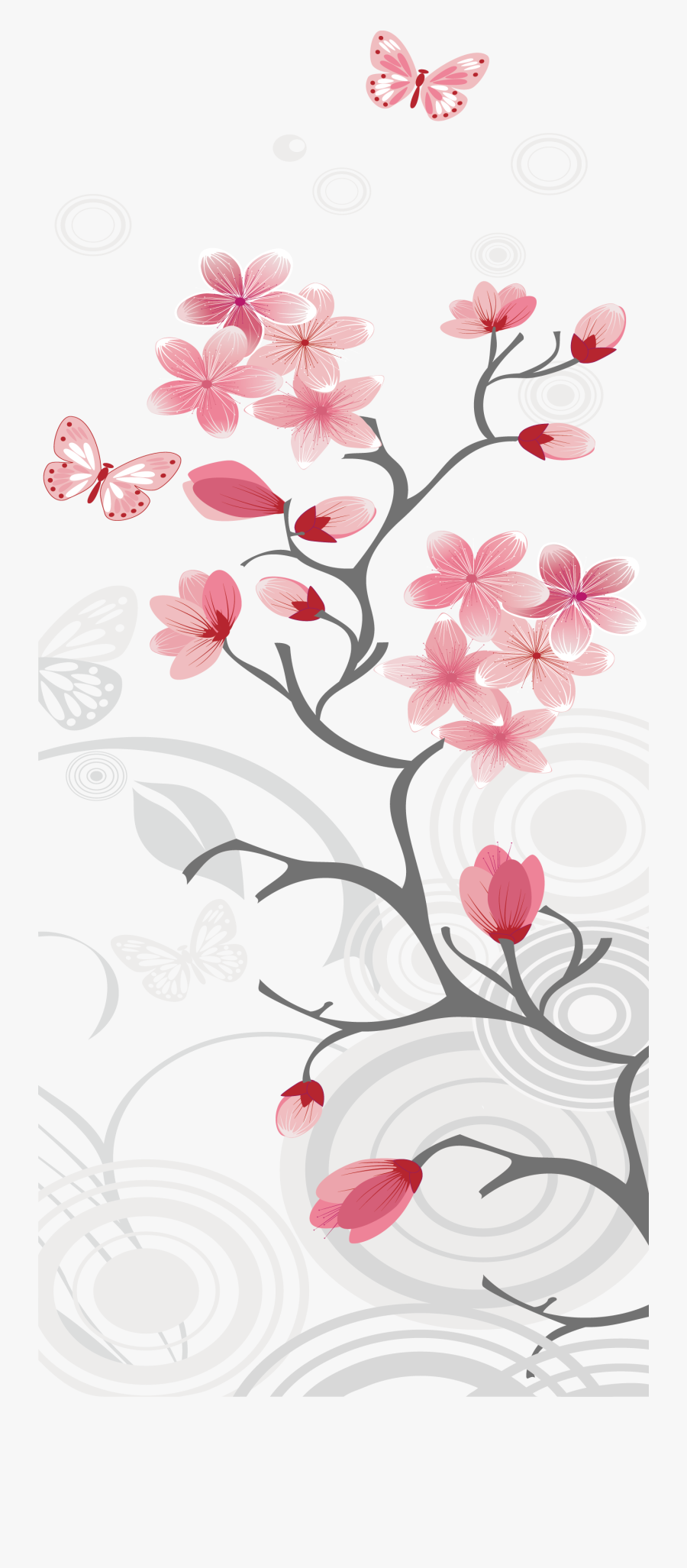Transparent Cherry Blossom Png - Cherry Blossoms Japan Painting, Transparent Clipart