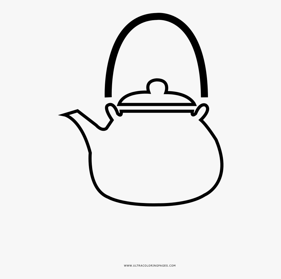 Teapot Coloring Page - Coloring Book, Transparent Clipart