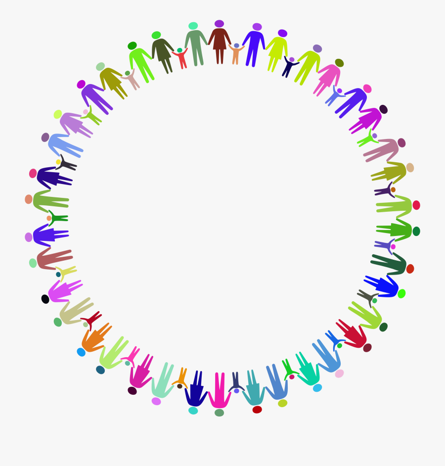 Symmetry,area,text - Circle Holding Hands Clipart, Transparent Clipart