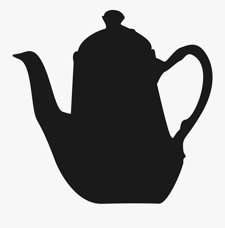 Silhouette,cup,kettle - Teapot Silhouette Png, Transparent Clipart