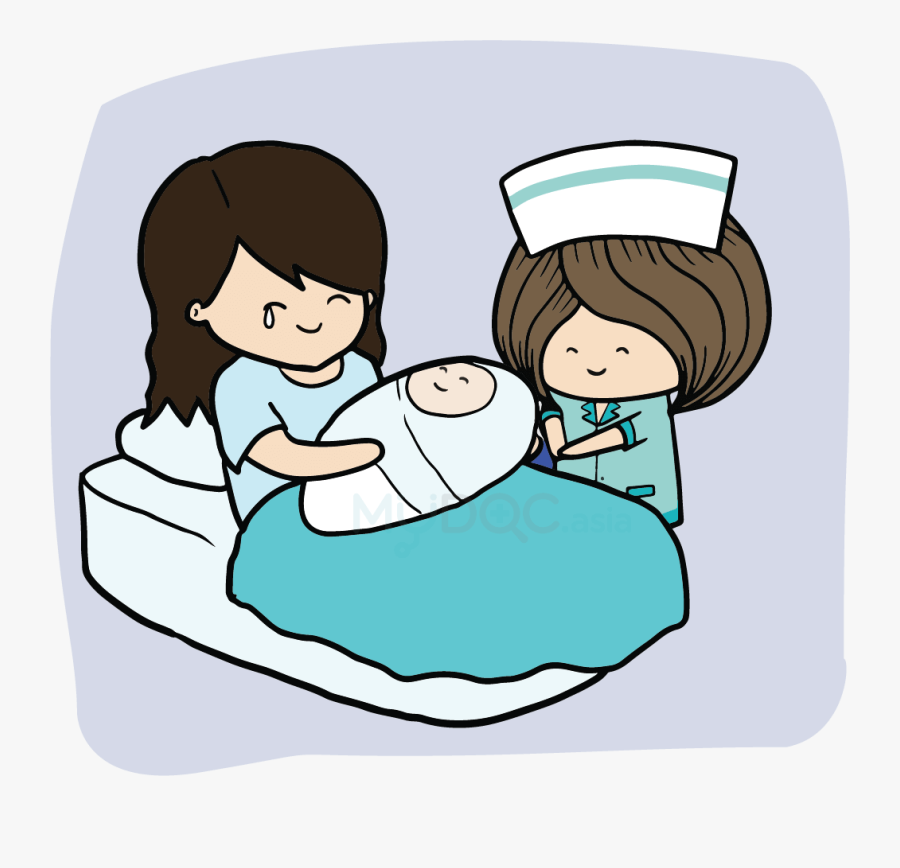 Birth Clipart Labor Delivery Nurse - Labor And Delivery Nurse Cartoon, Transparent Clipart