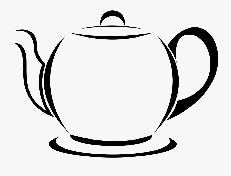 Teapot - Black And White Teapot Clipart, Transparent Clipart