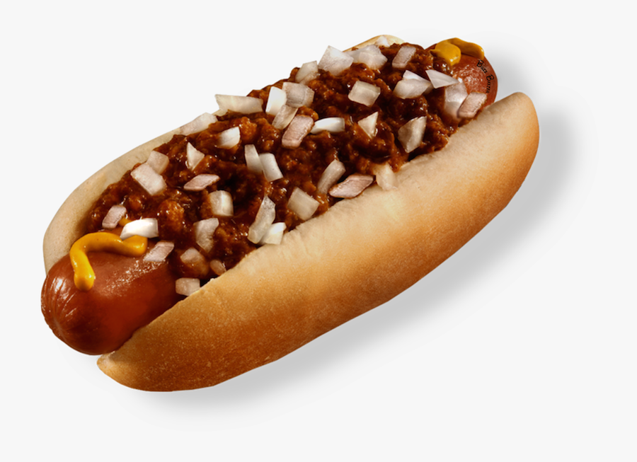 All American Hot Many - Chili Dog With Onions, Transparent Clipart