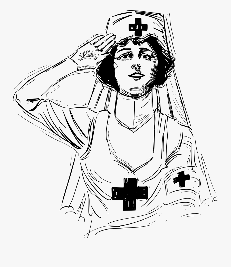 Nurse At War Clip Arts - Women In World War 1 Drawing, Transparent Clipart